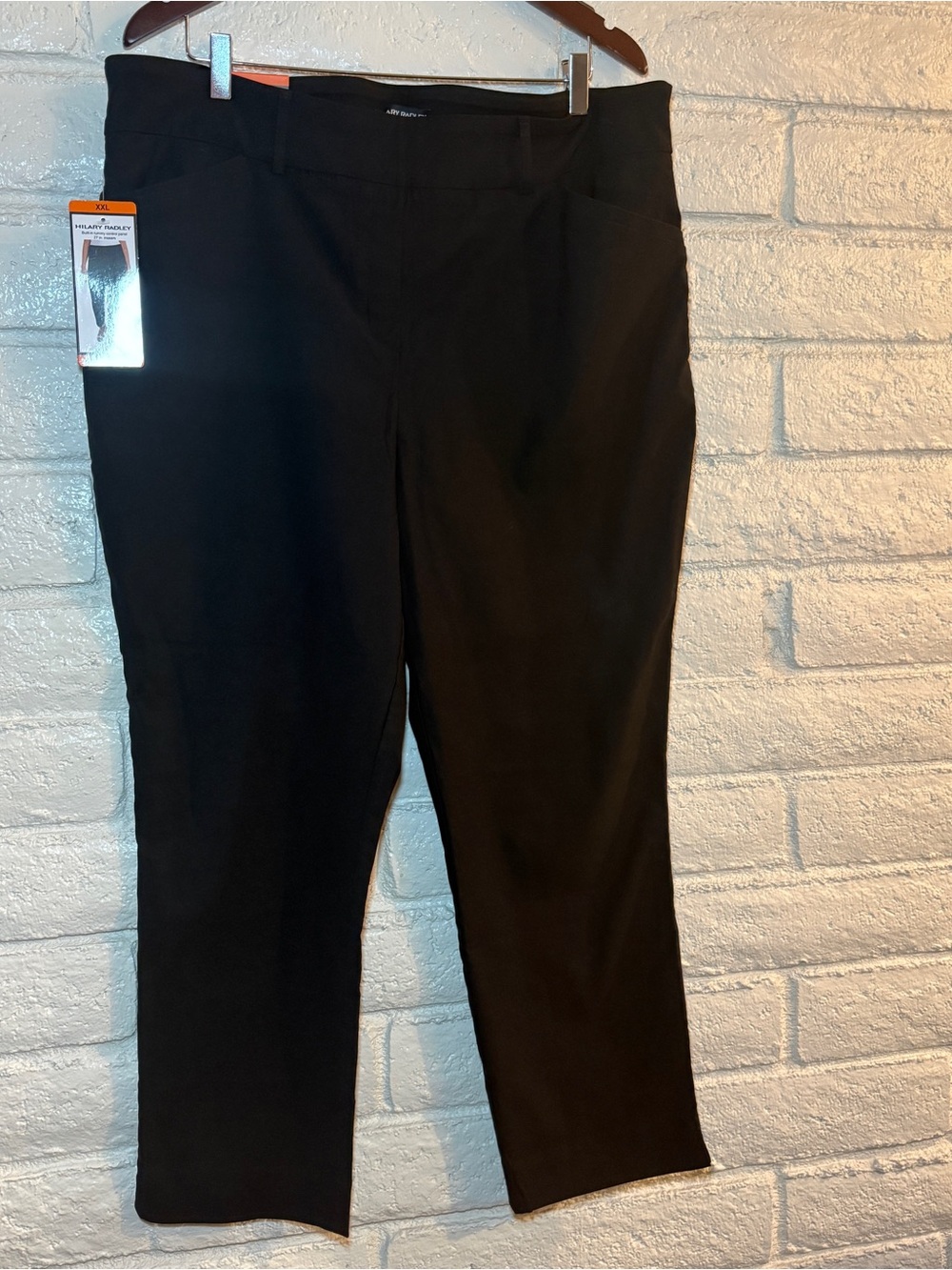 Hilary Radley Black Cropped Pull-On Ponte Pants